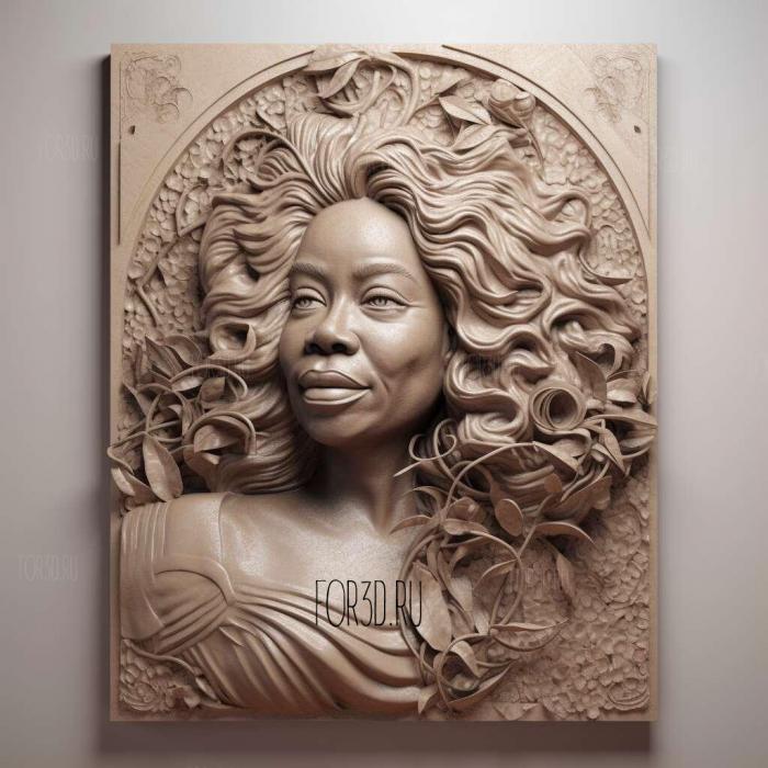 Oprah Winfrey 1 stl model for CNC